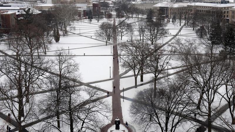 Ohio State Oval in Winter