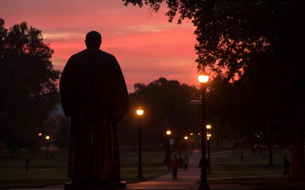 Ohio State Oval with Oxley Statue