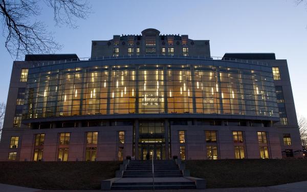 Exterior view of Thompson Library