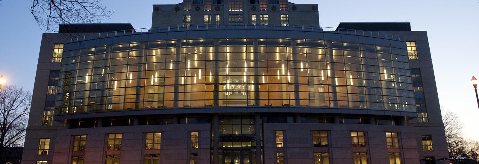 Exterior view of Thompson Library