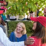 President Drake meets alumni
